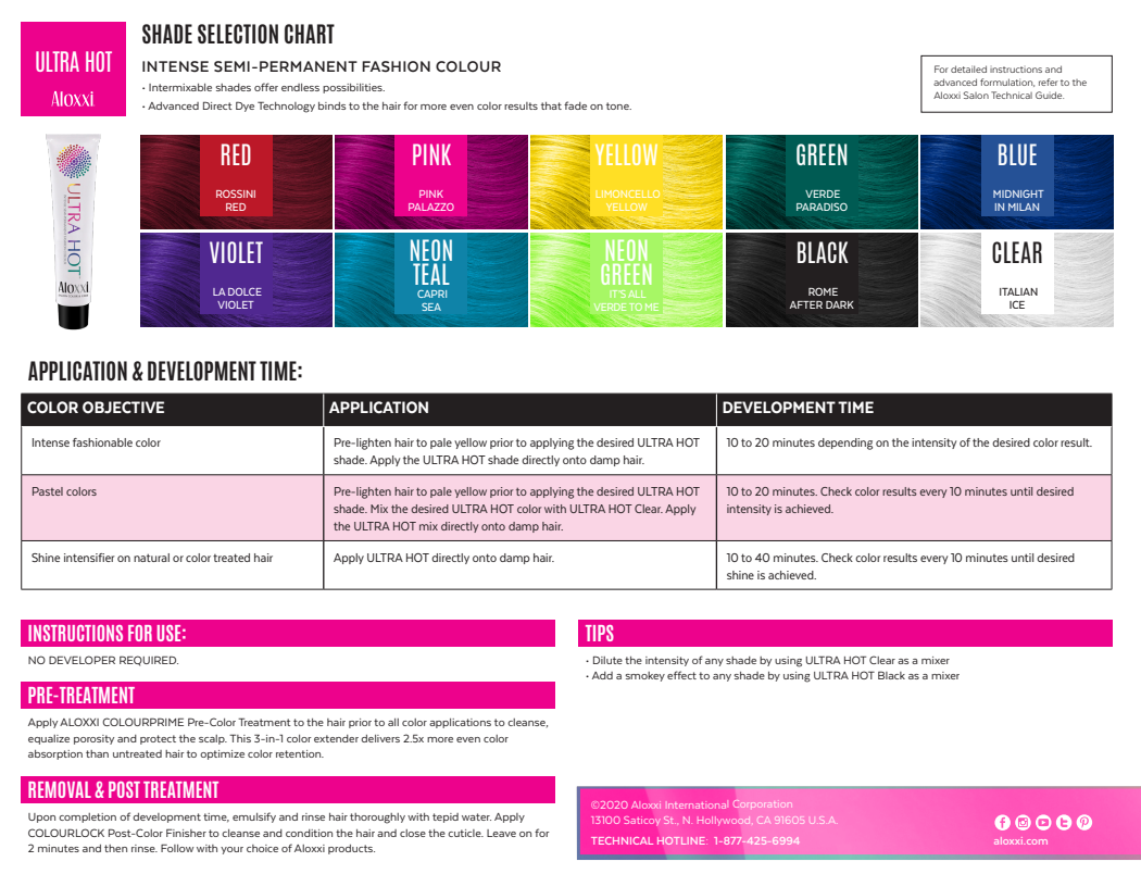 Aloxxi Ultra Hot Intense Semi-Permanent Fashion Colour